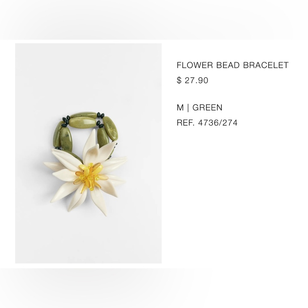 Zara flower bead choker necklace and bracelet - Picture 7 of 7